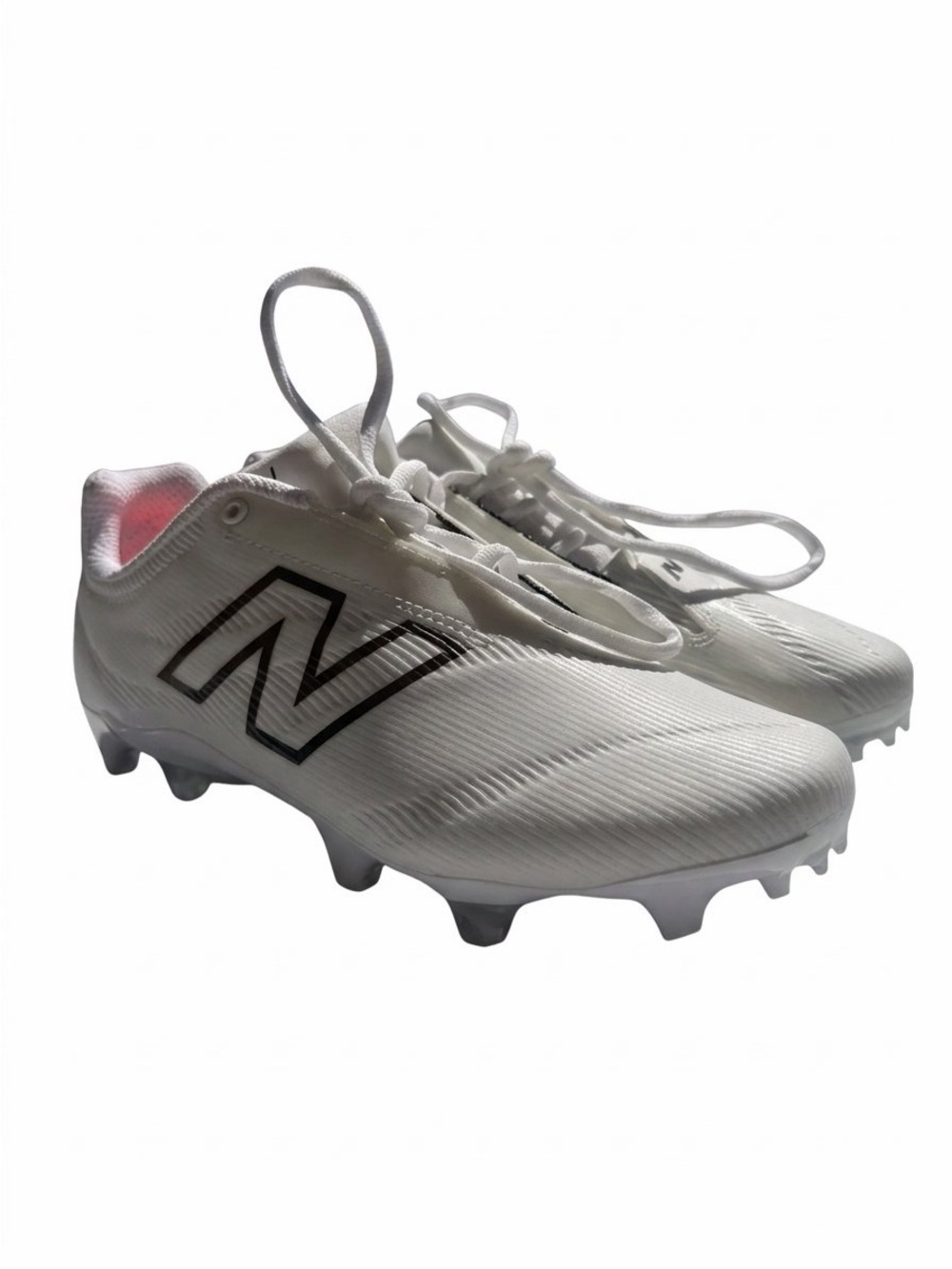 NWOT New Balance BurnX4 Lacrosse Cleats In White/Red-Sz W 8-M 6.5